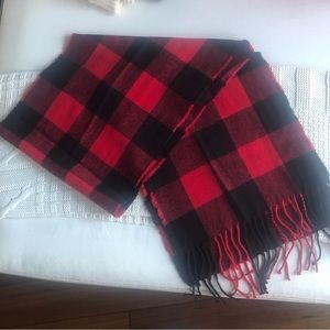 J. Crew Red & Black Buffalo Check Scarf!